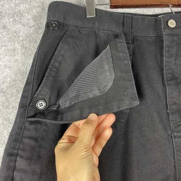 Joshua Mohamed Jeans Men 34x28 Black Wide Leg Baggy Skate Grunge Hip Hop - Picture 5 of 15